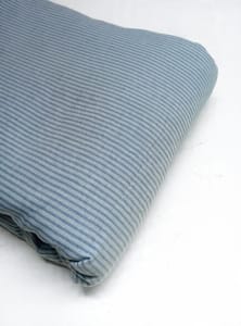 Blue Stripes Double Cloth Plain Weave Yarn Dyed Cotton Fabric