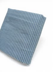 Blue Stripes Double Cloth Plain Weave Yarn Dyed Cotton Fabric