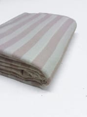 Pink Stripes Plain Weave Yarn Dyed Cotton Fabric