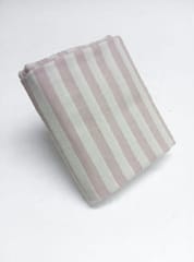Pink Stripes Plain Weave Yarn Dyed Cotton Fabric