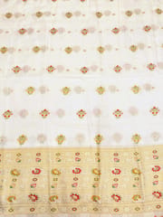 Off- White Dola Silk Jacquard Fabric
