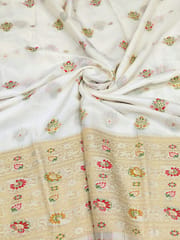 Off- White Dola Silk Jacquard Fabric