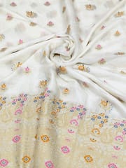 Off- White Dola Silk Jacquard Fabric