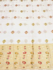 Off- White Dola Silk Jacquard Fabric