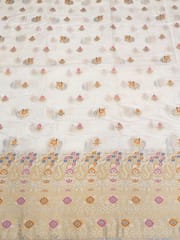 Off- White Dola Silk Jacquard Fabric