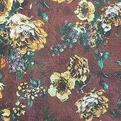 Multi Colour Organza Printed Fabric