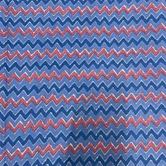 Sky Blue Colour Cotton Cambric Printed Fabric
