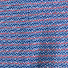Sky Blue Colour Cotton Cambric Printed Fabric