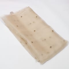 Ivory Color Pure Organza Embroidered Fabric