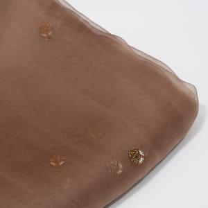 Mouse Color Pure Organza Embroidered Fabric