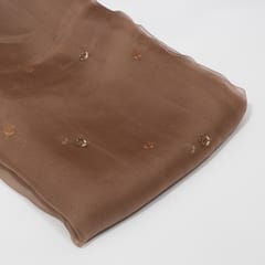 Mouse Color Pure Organza Embroidered Fabric