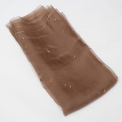 Mouse Color Pure Organza Embroidered Fabric