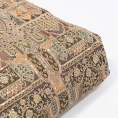 Green Color Crepe Print with Embroidered Fabric