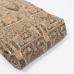 Green Color Crepe Print with Embroidered Fabric