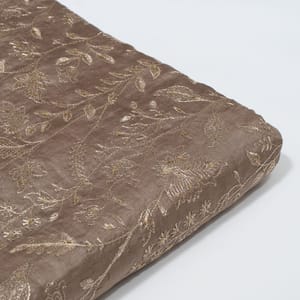 Mouse Color Monga Silk Embroidered Fabric