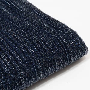 Blue Color Imported Net Embroidered Fabric