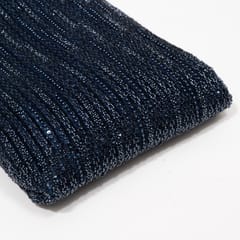 Blue Color Imported Net Embroidered Fabric