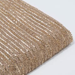 Gold Color Imported Net Embroidered Fabric