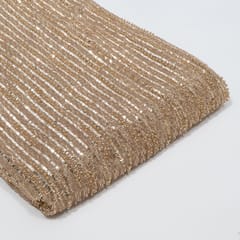 Gold Color Imported Net Embroidered Fabric