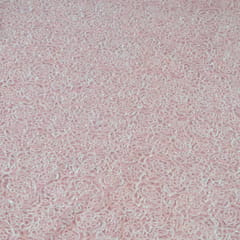 Peach Color Imported Net Embroidered Fabric