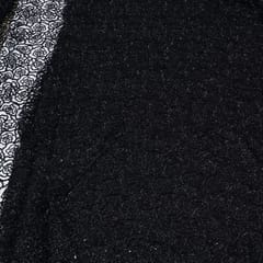 Black Color Imported Net Embroidered Fabric