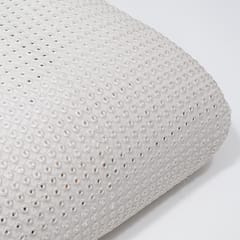 White Dyeable Georgette Embroidered Fabric