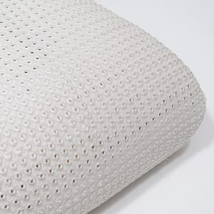 White Dyeable Georgette Embroidered Fabric
