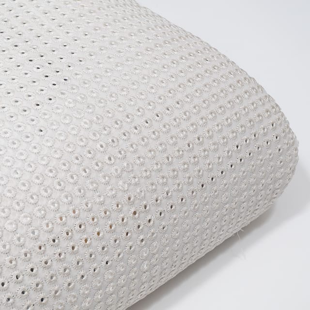 White Dyeable Georgette Embroidered Fabric