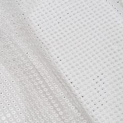 White Dyeable Georgette Embroidered Fabric