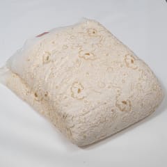 White Dyeable Georgette Embroidered Fabric