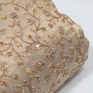 Dyeable Tissue Organza Embroidered Fabric