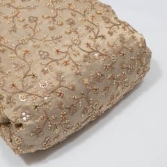 Dyeable Tissue Organza Embroidered Fabric