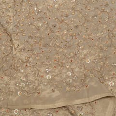 Dyeable Tissue Organza Embroidered Fabric