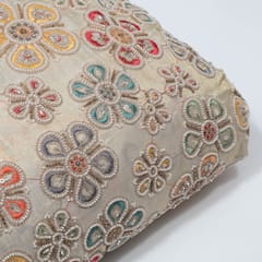 Dyeable Tissue Crepe Embroidered Fabric