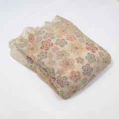 Dyeable Tissue Crepe Embroidered Fabric