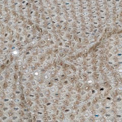 Dyeable Tissue Crepe Embroidered Fabric