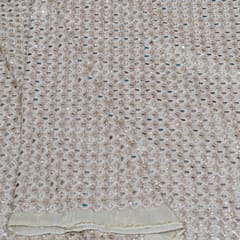 Dyeable Tissue Crepe Embroidered Fabric