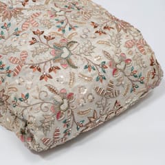 Dyeable Tissue Crepe Embroidered Fabric