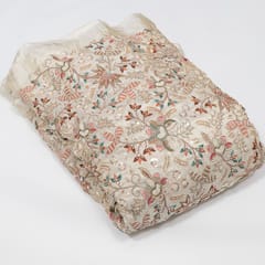 Dyeable Tissue Crepe Embroidered Fabric