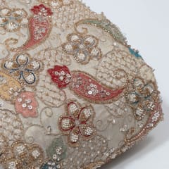 Dyeable Tissue Crepe Embroidered Fabric