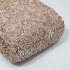 Dyeable Net Cutwork Embroidered Fabric
