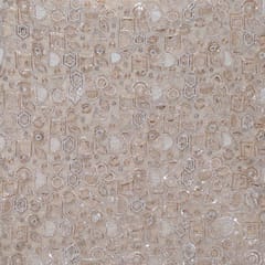 Dyeable Net Cutwork Embroidered Fabric