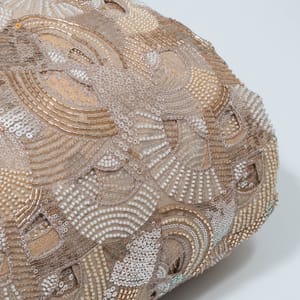 Dyeable Net Cutwork Embroidered Fabric