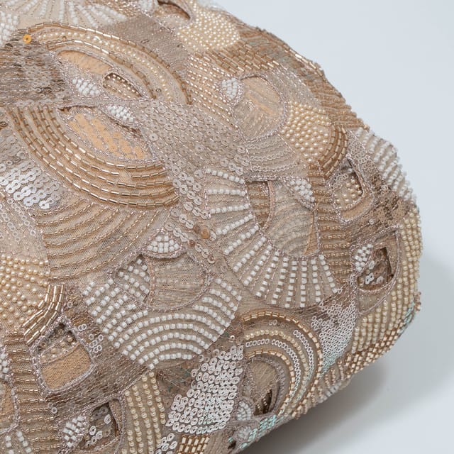 Dyeable Net Cutwork Embroidered Fabric