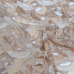 Dyeable Net Cutwork Embroidered Fabric