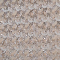 Dyeable Net Cutwork Embroidered Fabric