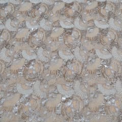 Dyeable Net Cutwork Embroidered Fabric