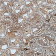 Dyeable Net Cutwork Embroidered Fabric
