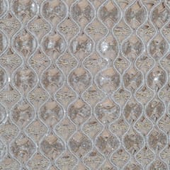 Dyeable Net Cutwork Embroidered Fabric