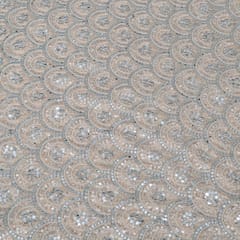 Dyeable Net Cutwork Embroidered Fabric